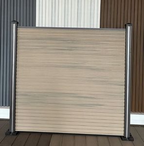 Recinzione Decorativa da Giardino in WPC di Facile Installazione 800-2000mm Cancelli a Traliccio in Legno per Privacy Recinzione di Sicurezza in Composito di Alluminio e Metallo Anti-UV - Product Image 4