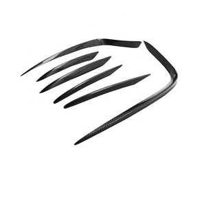 Pour E W213 2016-2019, lame de pare-chocs avant en fibre de carbone, prise d'air, décoration extérieure de voiture - Product Image 3