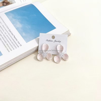 Anting-anting bunga berlapis perak langsung dari pabrik, berkualitas tinggi, gaya premium Hawaii, perhiasan wanita romantis.