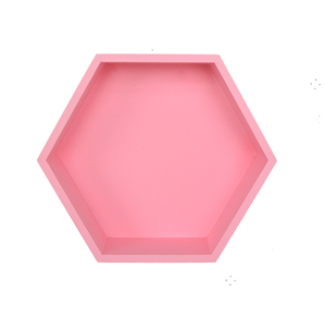 Étagères murales hexagonales rustiques en bois de pin, étagères flottantes en MDF, décoratives, petites, en bois, en forme de zigzag, pour le coin - Product Image 3