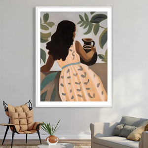 Toile murale décorative de portrait aquarelle abstraite moderne, écologique et luxueuse, avec cadre extérieur, pour chambre à coucher et salon <span class=keywords><strong>TOPART</strong></span> - Product Image 1