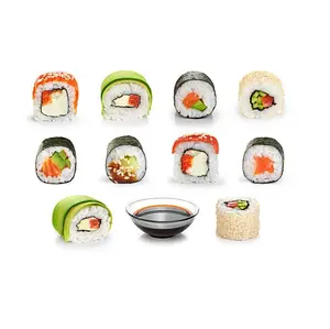 Regenboog Sushi Rollen Vellen Gekleurde Soja Crepes Papier Sushi Wrapper
