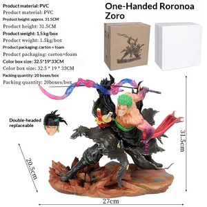 Figura de acción de anime GK de 31.5 cm, Rey del Infierno Enma Zoro, escultura de doble cabeza, modelo coleccionable, juguete, decoración para el hogar, regalo - Product Image 5
