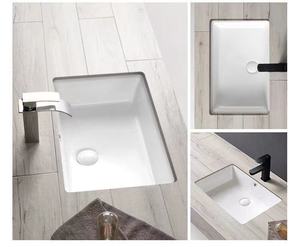 Lavabo Rettangolare in Ceramica Standard Americano da Incasso per Mobili da Bagno - Product Image 6