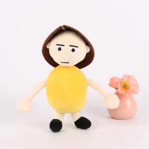 25cm plate-forme multijoueur Golf en peluche chapeau de paille petit jouet en peluche jaune Kawaii cadeau créatif pour les fans de jeux enfants