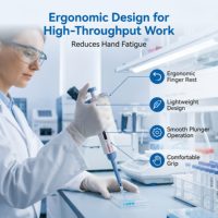 Pipette Microscopique avec Support, Série Single Top Pette, Micropipette Monocanal pour la Manipulation Précise des Liquides en Milieu Professionnel