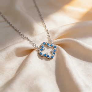 Collier trèfle à quatre feuilles porte-bonheur en opale, pendentif amulette de protection en forme de trèfle irlandais pour femmes et adolescentes - Product Image 2