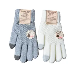 Frauen Männer Gestrickte Winter Acryl handschuhe Warme dicke Handschuhe Touchscreen-Handschuhe