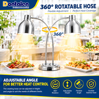 Chauffe-plat électrique rotatif à 360 degrés avec contrôle automatique de la température pour cuisine, cafétéria, restaurant, table de service de viande et de steak