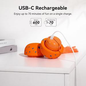 Akıllı İnteraktif Köpek Oyuncağı Wicked <span class=keywords><strong>Ball</strong></span> Rolly Otomatik Hareketli Zıplayan Dönen E-TPU Malzeme İpli Havlayan Ses Aktif Yuvarlanan - Product Image 6