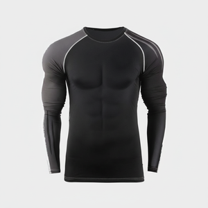 การออกแบบที่กําหนดเองยามผื่น MMA พร้อมโลโก้ของคุณระเหิดพิมพ์สแปนเด็กซ์ไนลอนระบายอากาศรอบคอชุดกีฬายามผื่น - Product Image 1