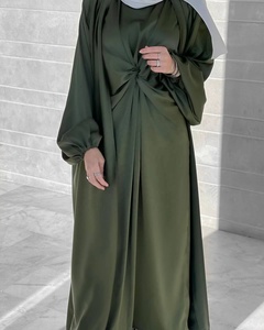 Zifeng OEM-Ropa islámica de bebé, moda turca, vestido liso de dos piezas Abaya - Product Image 1