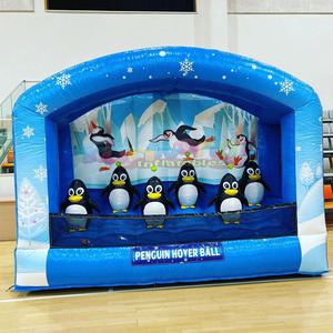 Juegos inflables de pingüinos con bolas flotantes para fiestas infantiles al aire libre y eventos. - Product Image 2