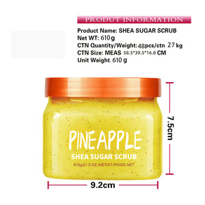 Exfoliante de Azúcar y Sal de Karité de 550 ml, Crema Exfoliante que Elimina la Piel de Gallina y la Piel Muerta, Hidrata, Suaviza y Limpia Suavemente el Cuerpo, Sal de Baño - Product Image 4