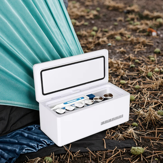 Constant Temperature 0 Portable Insulin Cooler Box Thermoelectric Cooling Rechargeable Battery Energy Efficient 0.36L Outdoor