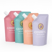 Pochette à bec verseur écologique et recyclable, emballage cosmétique liquide rechargeable, pour soins de la peau, lotion, huile corporelle, pochette personnalisée imprimée