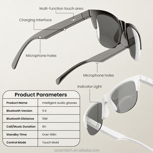 CE ROHS FCCスマートグラスオープン耳用Bluetoothサングラス男性用5.4 Bluetoothスマートサンスラスアウトドアランニングサイクリング用 - Product Image 6