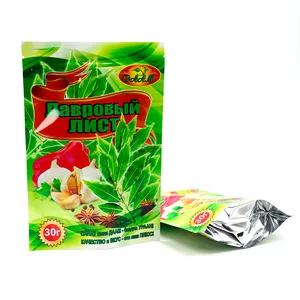 High Quality Leak Proof Spices Seasoning Packaging Bags Foil Plastic Zipper Stand Up Pouch Bags For Food Packaging