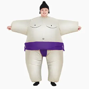 Günstige Japanische Rote Aufblasbare Sumo Kostüm für Erwachsene Halloween Cosplay Anzug Kleid Aufblasbare Sumo Kostüm