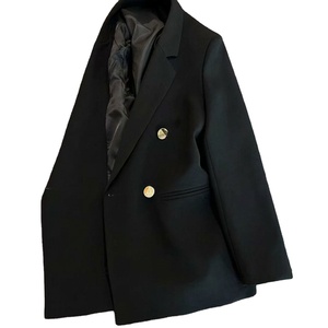Giacca Casual da Donna Tanghe Multicolore, <span class=keywords><strong>Blazer</strong></span> <span class=keywords><strong>con</strong></span> Risvolto a Doppio Petto, <span class=keywords><strong>Bottoni</strong></span> Dorati, Tasche Laterali, Vestibilità Ampia, 100% Poliestere - Product Image 3