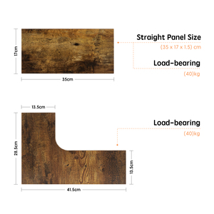4 Pack Rustic Wood Floating Wall Shelves Corner & Straight Wall Mounted Shelves for Bedroom Kitchen Bathroom - Product Image 4