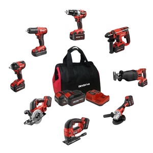 Kits combinés sans fil Devon 20V 4.0/5.0/8.0Ah avec moteur CC sans balais et clé électrique - Product Image 1