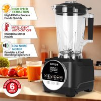Licuadora Multifuncional de 6L con Control Táctil, Licuadora Programable para Cocina, Licuadora de Alta Resistencia, Mezcladora, Molinillo y Exprimidor