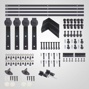 Cucina Bagno accessori per Mobili Gancio Due <span class=keywords><strong>Porte</strong></span> A Doppio Binario Bypass Rullo Scorrevole Barn Porta del soggiorno Kit Hardware - Product Image 5