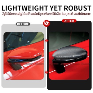 Carcasa de Espejo Retrovisor Lateral Trasero de Fibra de Carbono Seca de Alta Calidad, Estilo OEM, para Ferrari SF90 - Product Image 2
