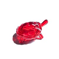 Ornement de tortue classique en cristal blanc, petite taille, décoration d'intérieur, attirant la richesse et l'argent, fait main, design moderne, en carton
