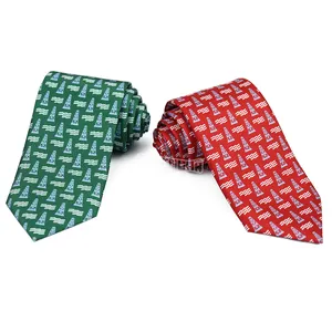 Emerald Green Tie Corporate Neckties Premium Red Silk Print Neck Ties For Men High Quality 8Cm