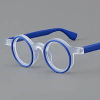 Monture de lunettes vintage ronde en acétate, style tendance, en stock, vente en gros 2293