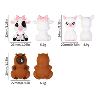 Perles focales en silicone en forme de vache 3D, perles animales mignonnes pour la fabrication de stylos perlés et de porte-clés DIY, service de personnalisation disponible