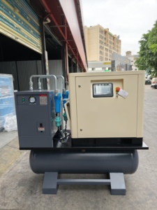 Compresor de Aire Integrado Monofásico ZAKF Hecho en China, 3.7KW 5HP 220V, Tipo Tornillo, con Secador de Aire y Tanque - Product Image 2