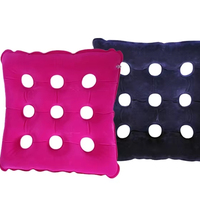 Coussin anti-escarres en tissu pelucheux, coussin d'air pour soins à domicile, coussin d'air pour fauteuil roulant