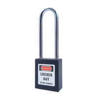 Cadenas de sécurité industriel à clé, longue anse en ABS rouge, pour verrouillage et étiquetage, fournisseur OEM