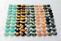 Pierre précieuse naturelle Amazonite oeil de tigre Afrique Turquoise pierre de soleil Labradorite 13*18 MM Cabochon à facettes pour la fabrication de bijoux
