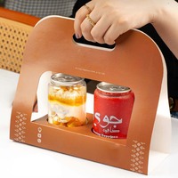 Porte-gobelet en carton personnalisé avec logo en relief pour boissons individuelles, crème glacée, café à emporter