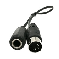 1/4 "(6.35mm) femelle TRS à DIN 5 broches mâle MIDI câble adaptateur connecter câble d'extension Audio stéréo pour clavier MIDI