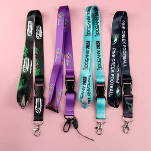 No Minimum Order Cheap Custom <b>Polyester</b> Sublimation Printed logo Colorful Plain Breakaway Sports <b>Lanyard</b> - Product Image 2