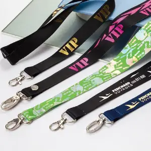 Customized polyester lanyard full color printing neck Logo printing