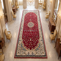 Tapis mural de mosquée de luxe abstrait moderne fait main en laine/soie, style Palais Royal Islamique, 9x12, très grande taille