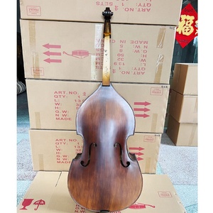 Selling Master Professional Flame Maple Madera maciza rockabilly contrabajo vertical 3/4 - Product Image 5