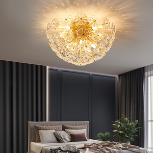 Creative Postmodern LED Crystal Ceiling Lamp Personalized Romantic Flower Design Home Office Acrylic Bedroom <b>Chandeliers</b> - Product Image 6