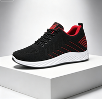Chaussures de sport décontractées légères pour hommes, en mesh respirant, à lacets, semelle souple, pour la marche quotidienne