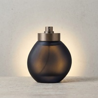 Botol Parfum Kaca Keriting Coklat Matte dengan Stiker Frost 50ml 100ml OEM Custom