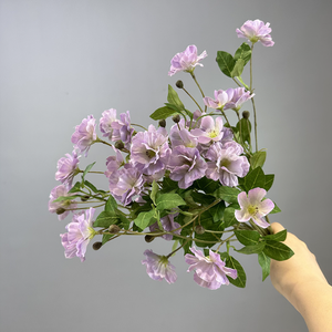 Ramo de Margaritas Artificiales, Pequeñas Flores de Crisantemo Holandés, Decoración de Boda, Flores Silvestres - Product Image 1