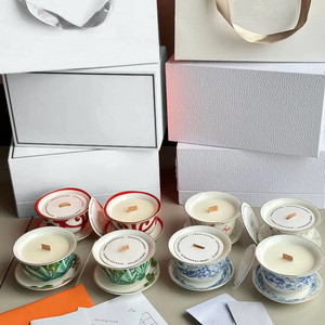 Luxurious Ceramic Tea Cup and Saucer Romantic Soy Wax Scented <b>Candle</b> for Art Display Party <b>Gift</b> - Product Image 1