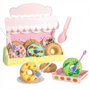 Ensemble de jeu de magasin de donuts à couleurs changeantes, table à thé d'imitation, jouet en plastique, nourriture de jeu de rôle pour enfants - Product Image 3