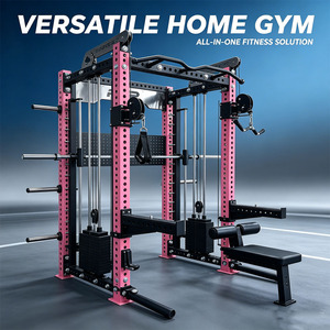 Machine Smith multifonctionnelle personnalisable avec une capacité de charge maximale de 150 kg pour un entraînement complet du corps à domicile ou en salle de sport - Product Image 1